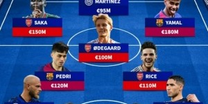 五星体育直播-德转列欧冠半决赛最贵阵：亚马尔、萨卡领衔，阿森纳5人在列