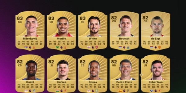 五星体育官网-FC26英超评分top20后卫：范迪克90分居首，阿森纳双中卫二三位